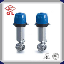 Stainless Steel Pneumatic Sanitary Butterfly Valve with Control Valve